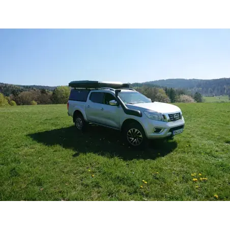 Hardtop Contour noir/ lisse sans fenêtre latérale pour Nissan Navara NP30 EU 2015+ double cabine Alu-Cab